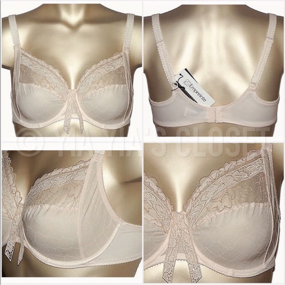 Empreinte 46D Lucy 07116 Full-Cup Unpadded Underwire French Lace Bra in Blush - Picture 2 of 16